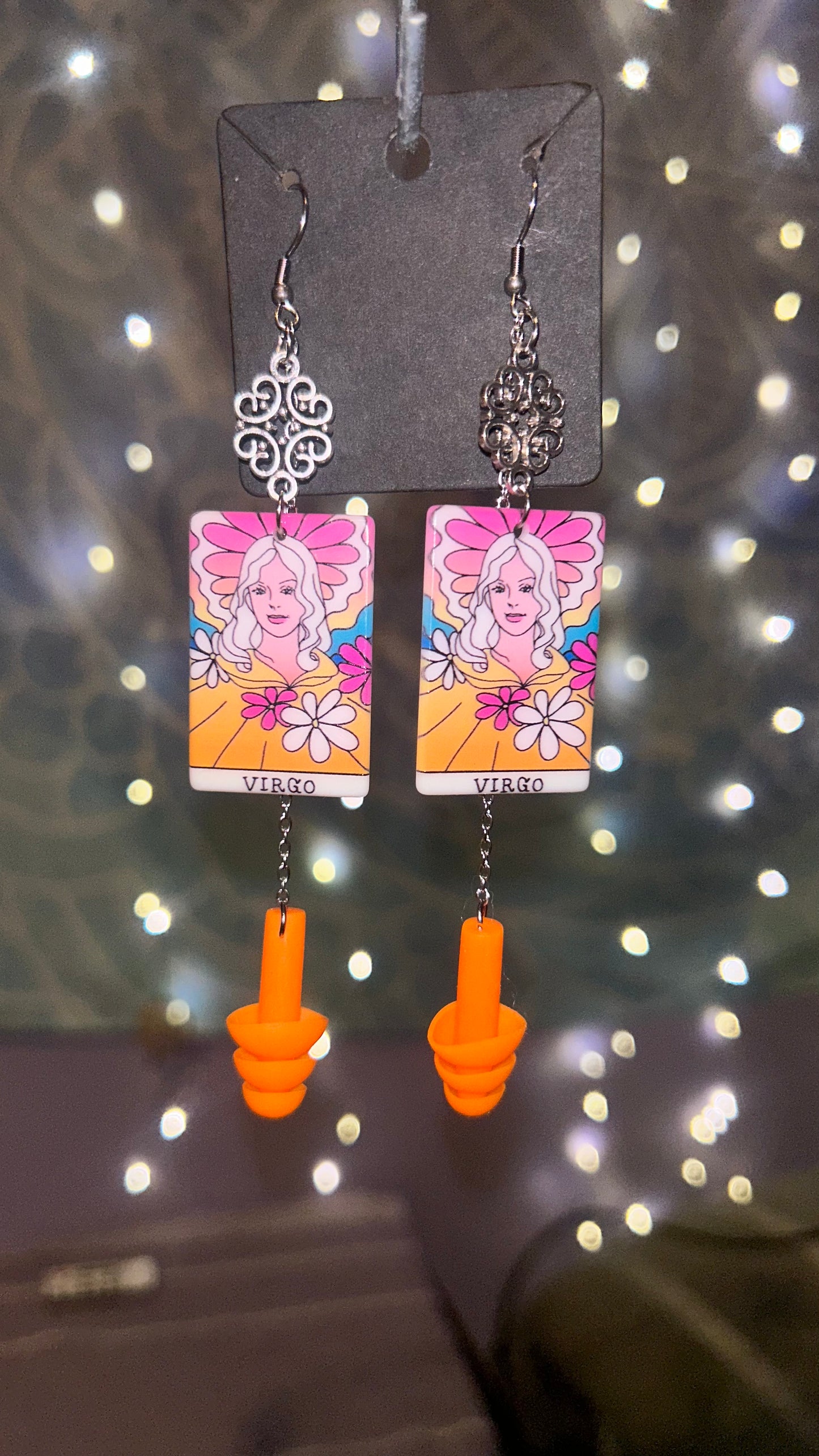 Virgo Earplug Earrings 🧡