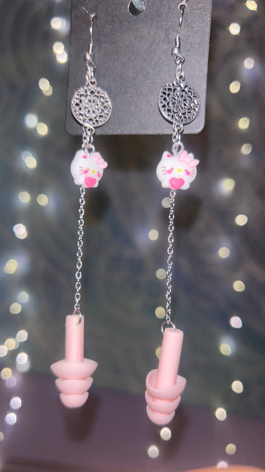 Hello Kitty Earplug Earrings 💖