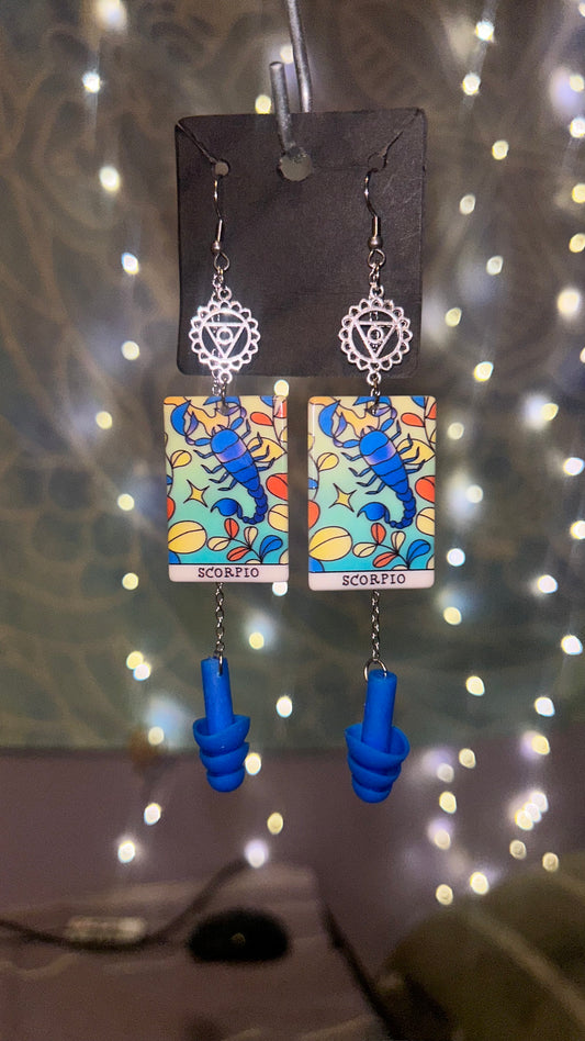 Scorpio Earplug Earrings 💙
