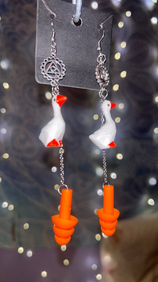 Silly Goose Earplug Earrings 🪿