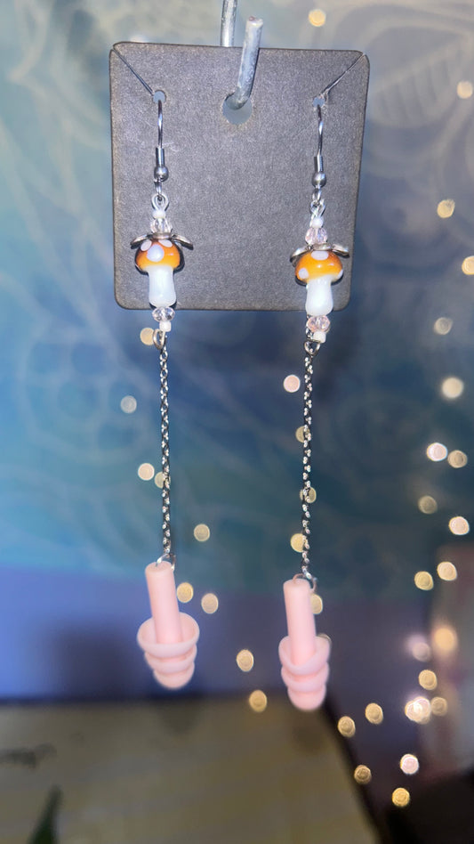 Lil Mushroom Earplug Earrings